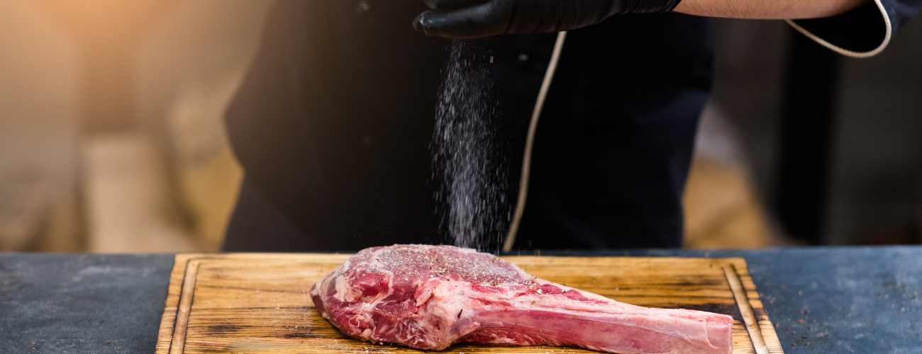 Preserving meat by salt